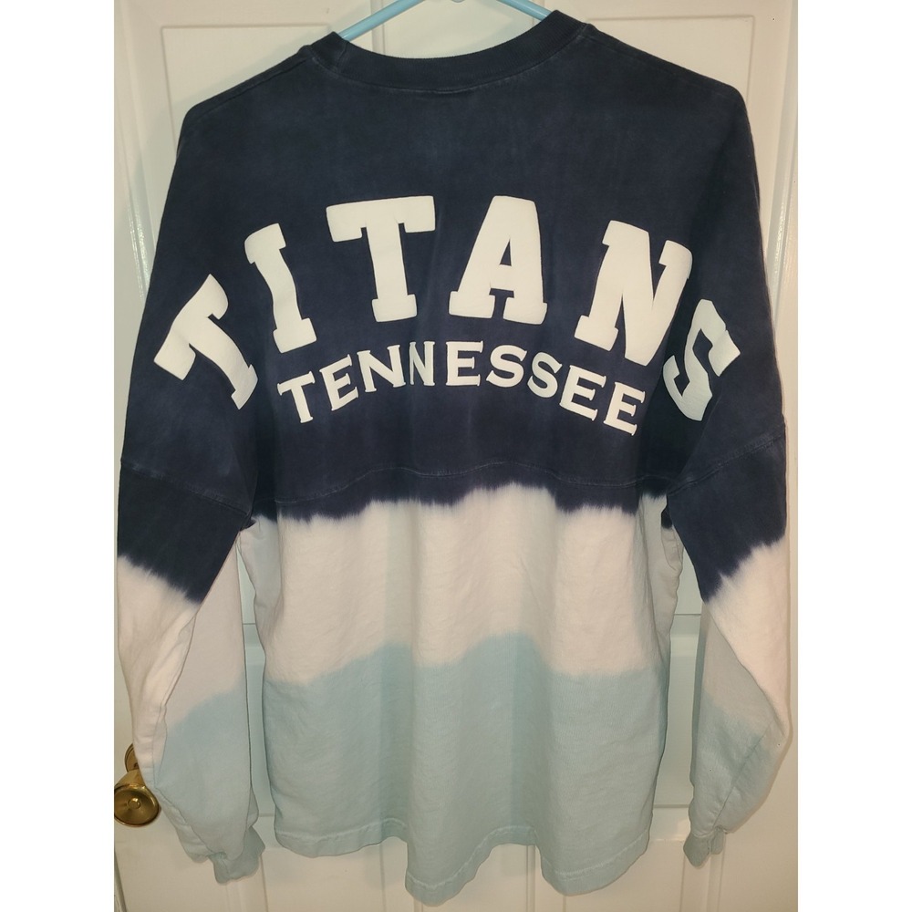 Fanatics NFL TENNESSEE TITANS Tie Dye Long Sleeve Oversize T Shirt Adult‎ Sz Med